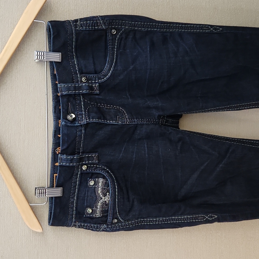Rock Revival Dark Indigo Embellished Bootcut Jeans - Picture 6 of 16